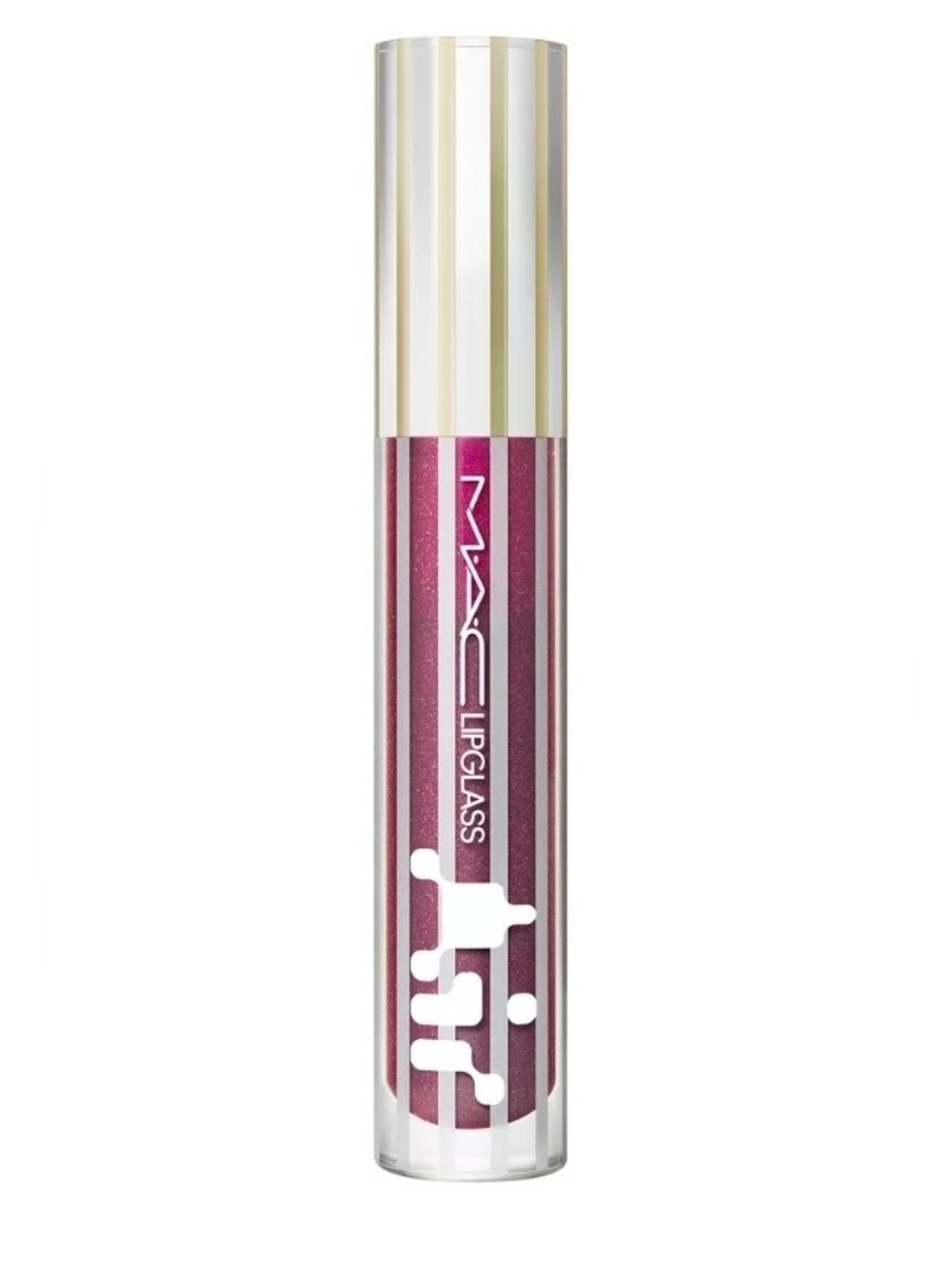 MAC Lipglass Gloss Lipglass Air Non-Sticky Gloss Sublime/Plum with red scatter. - Picture 3 of 10